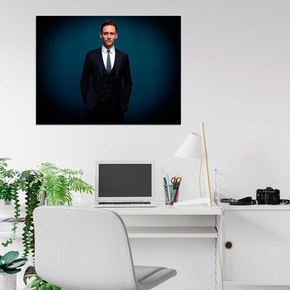 Tom Hiddleston Suit Handsome Movie Actor Wall Art Print Poster