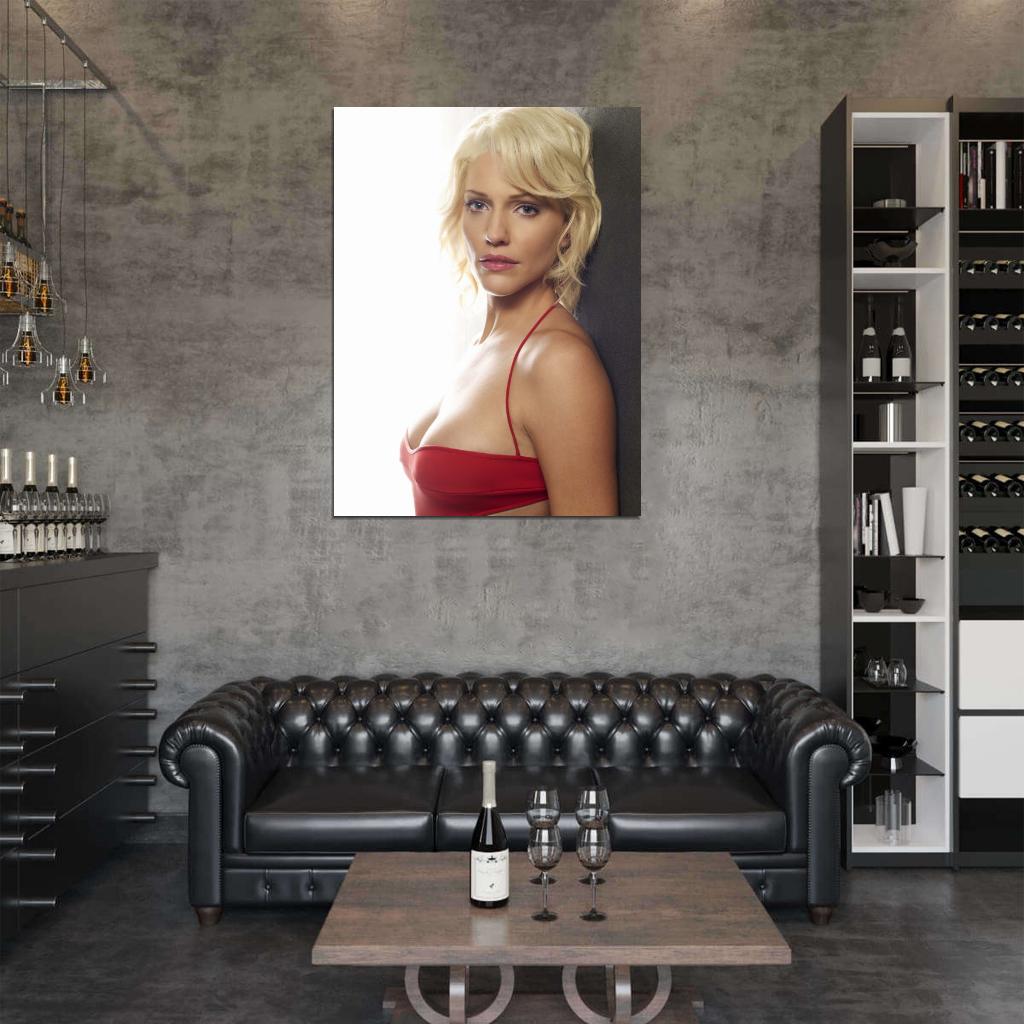 Tricia Helfer Beautiful Hot Actress Sexy Red Dress Wall Art Print Poster