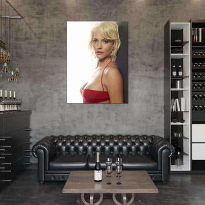 Tricia Helfer Beautiful Hot Actress Sexy Red Dress Wall Art Print Poster