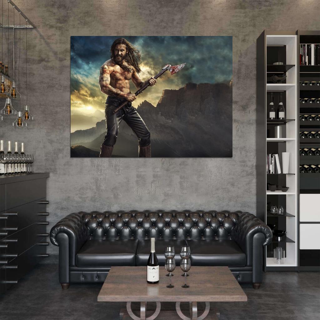 Clive Standen Rollo Axe Vikings TV Series Wall Art Print Poster