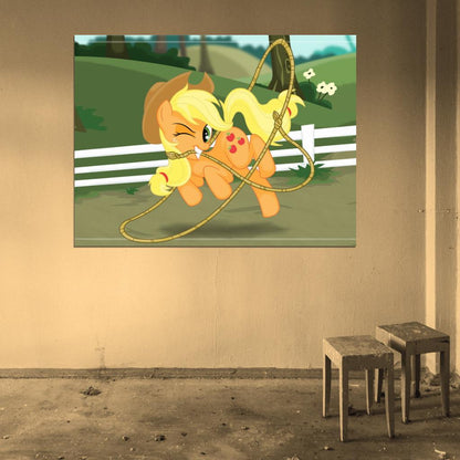 Applejack My Little Pony Friendship Is Magic Cute Beautiful Cartoon Art Wall Art Print Poster