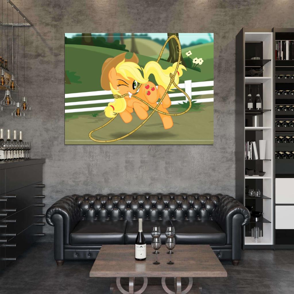 Applejack My Little Pony Friendship Is Magic Cute Beautiful Cartoon Art Wall Art Print Poster