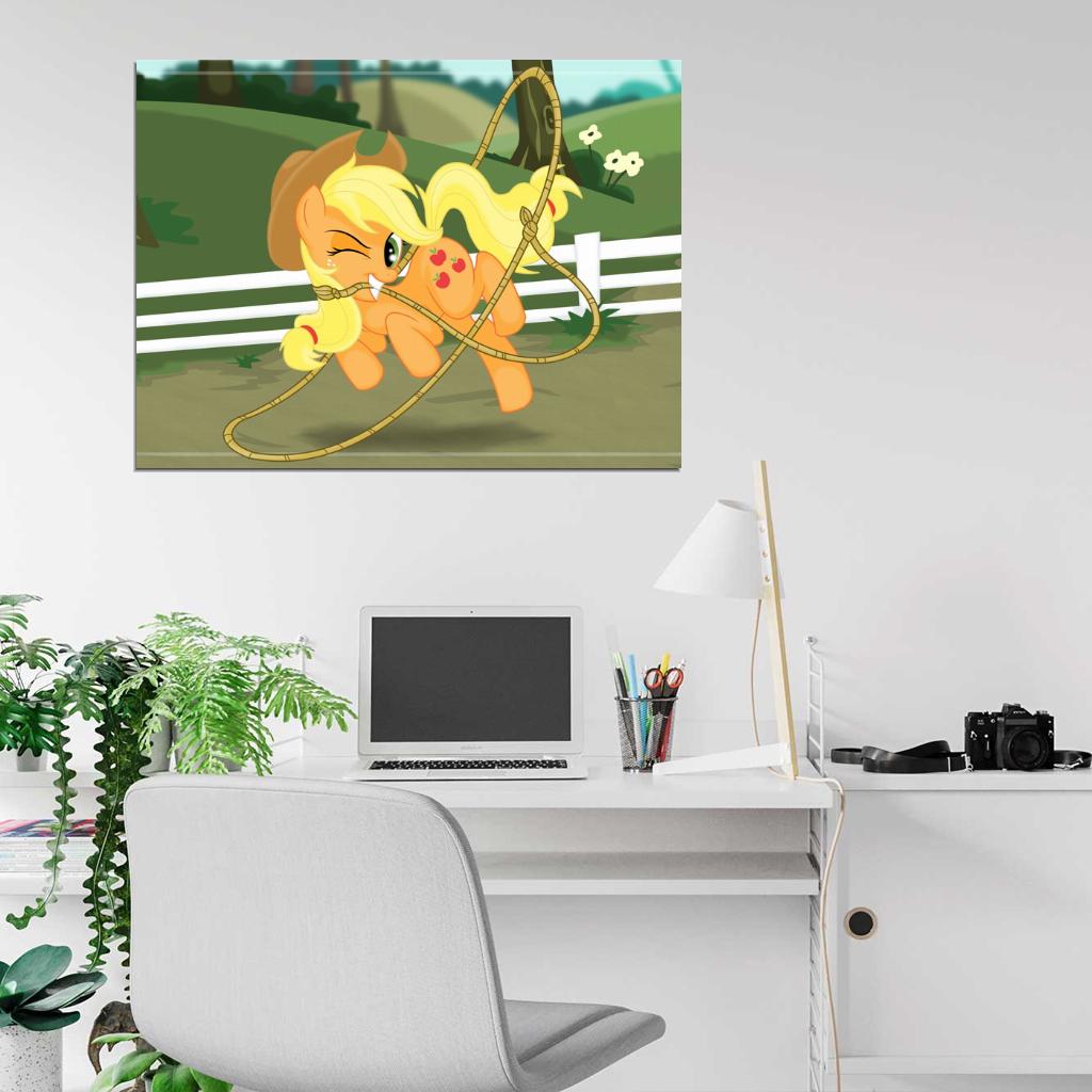 Applejack My Little Pony Friendship Is Magic Cute Beautiful Cartoon Art Wall Art Print Poster