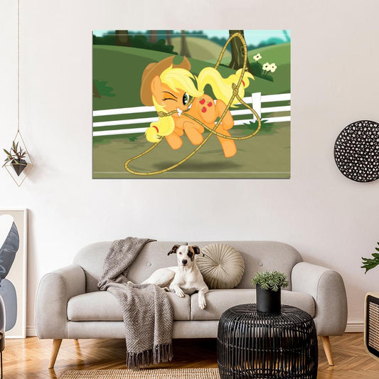 Applejack My Little Pony Friendship Is Magic Cute Beautiful Cartoon Art Wall Art Print Poster
