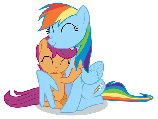 Rainbow Dash Scootaloo My Little Pony Friendship Is Magic Cute Beautiful Cartoon Art Wall Art Print Poster