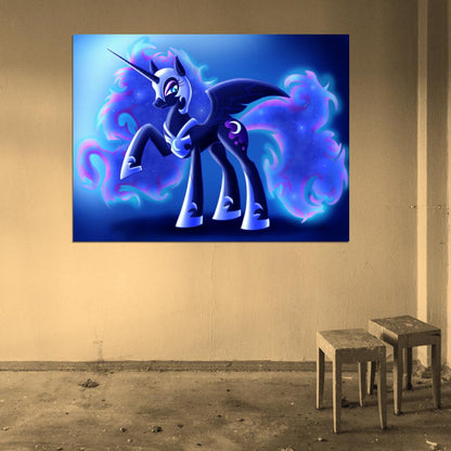 Princess Luna Nightmare Moon My Little Pony Friendship Is Magic Cute Beautiful Cartoon Art Wall Art Print Poster