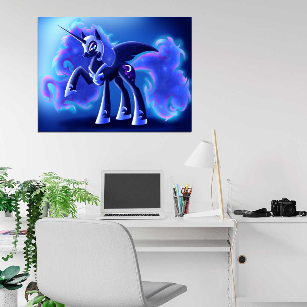 Princess Luna Nightmare Moon My Little Pony Friendship Is Magic Cute Beautiful Cartoon Art Wall Art Print Poster