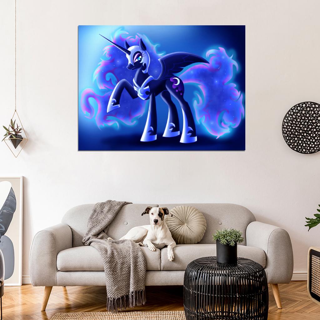 Princess Luna Nightmare Moon My Little Pony Friendship Is Magic Cute Beautiful Cartoon Art Wall Art Print Poster