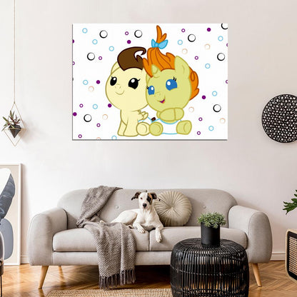 Pound Cake Pumpkin Cake My Little Pony Friendship Is Magic Cute Beautiful Cartoon Art Wall Art Print Poster
