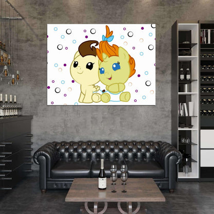 Pound Cake Pumpkin Cake My Little Pony Friendship Is Magic Cute Beautiful Cartoon Art Wall Art Print Poster