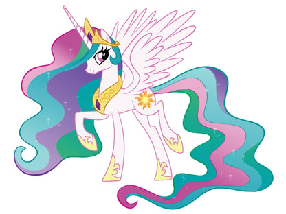 Princess Celestia My Little Pony Friendship Is Magic Cute Beautiful Cartoon Art Wall Art Print Poster