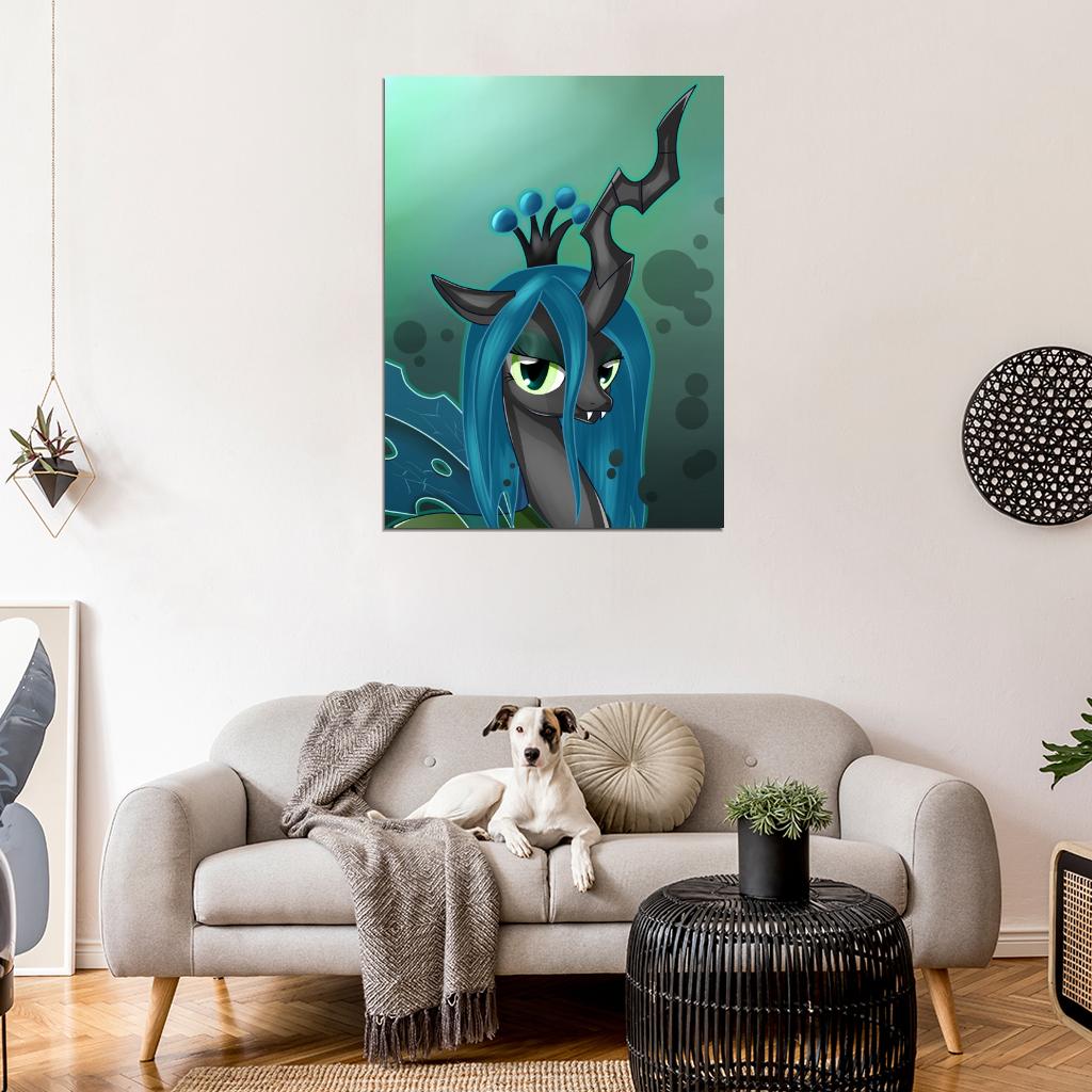 Queen Chrysalis Portrait My Little Pony Friendship Is Magic Cute Beautiful Cartoon Art Wall Art Print Poster