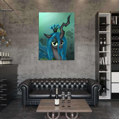 Queen Chrysalis Portrait My Little Pony Friendship Is Magic Cute Beautiful Cartoon Art Wall Art Print Poster