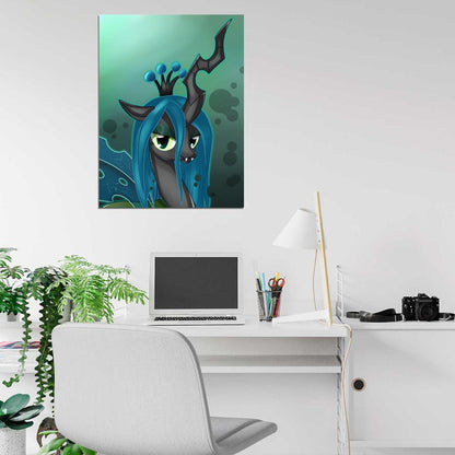 Queen Chrysalis Portrait My Little Pony Friendship Is Magic Cute Beautiful Cartoon Art Wall Art Print Poster