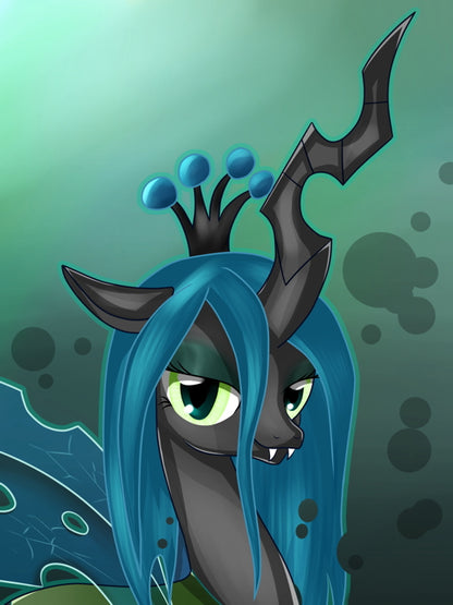 Queen Chrysalis Portrait My Little Pony Friendship Is Magic Cute Beautiful Cartoon Art Wall Art Print Poster