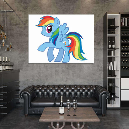 Rainbow Dash My Little Pony Friendship Is Magic Cute Beautiful Cartoon Art Wall Art Print Poster