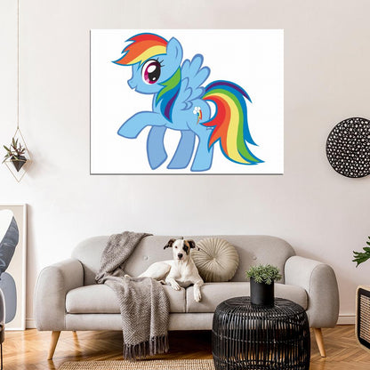 Rainbow Dash My Little Pony Friendship Is Magic Cute Beautiful Cartoon Art Wall Art Print Poster