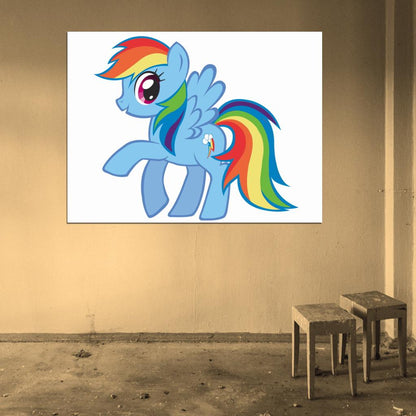 Rainbow Dash My Little Pony Friendship Is Magic Cute Beautiful Cartoon Art Wall Art Print Poster