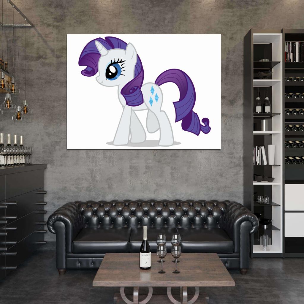 Rarity My Little Pony Friendship Is Magic Cute Beautiful Cartoon Art Wall Art Print Poster