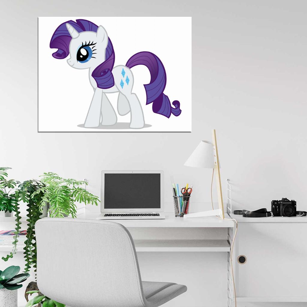 Rarity My Little Pony Friendship Is Magic Cute Beautiful Cartoon Art Wall Art Print Poster