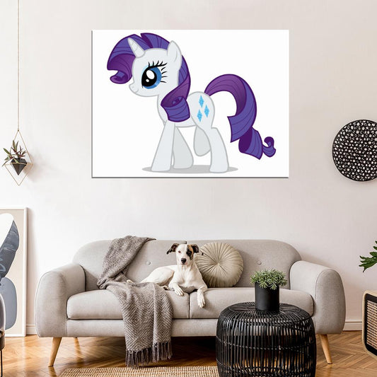 Rarity My Little Pony Friendship Is Magic Cute Beautiful Cartoon Art Wall Art Print Poster