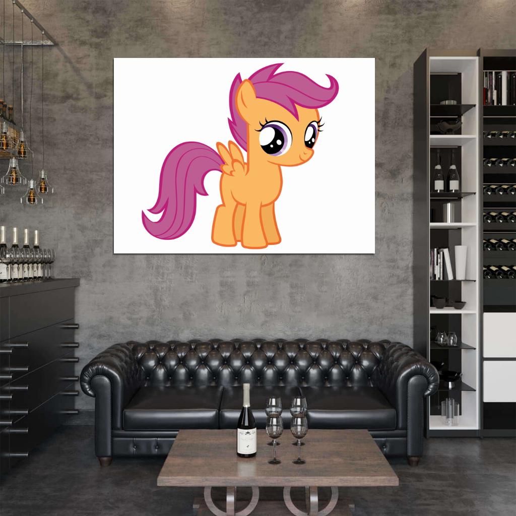 Scootaloo My Little Pony Friendship Is Magic Cute Beautiful Cartoon Art Wall Art Print Poster