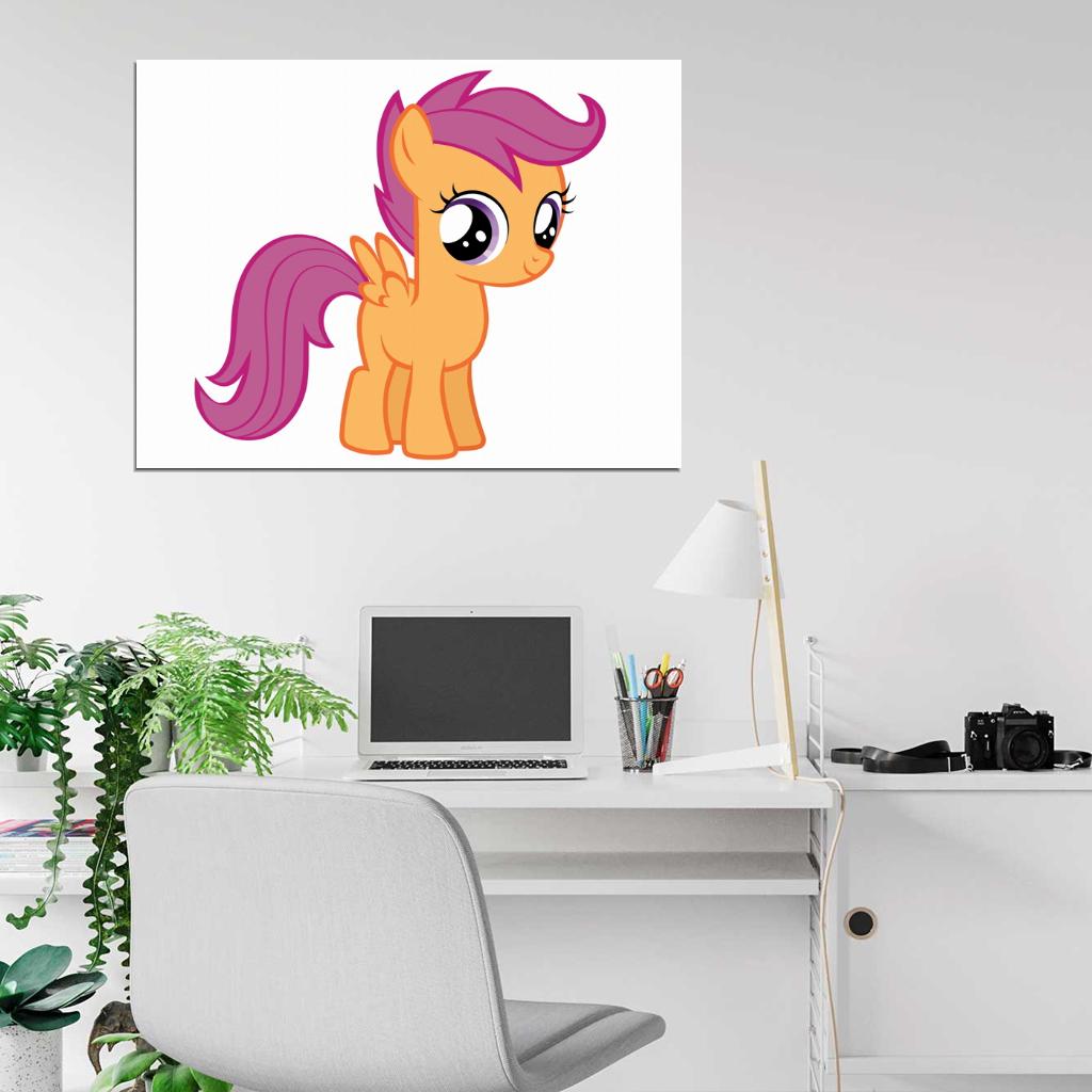 Scootaloo My Little Pony Friendship Is Magic Cute Beautiful Cartoon Art Wall Art Print Poster