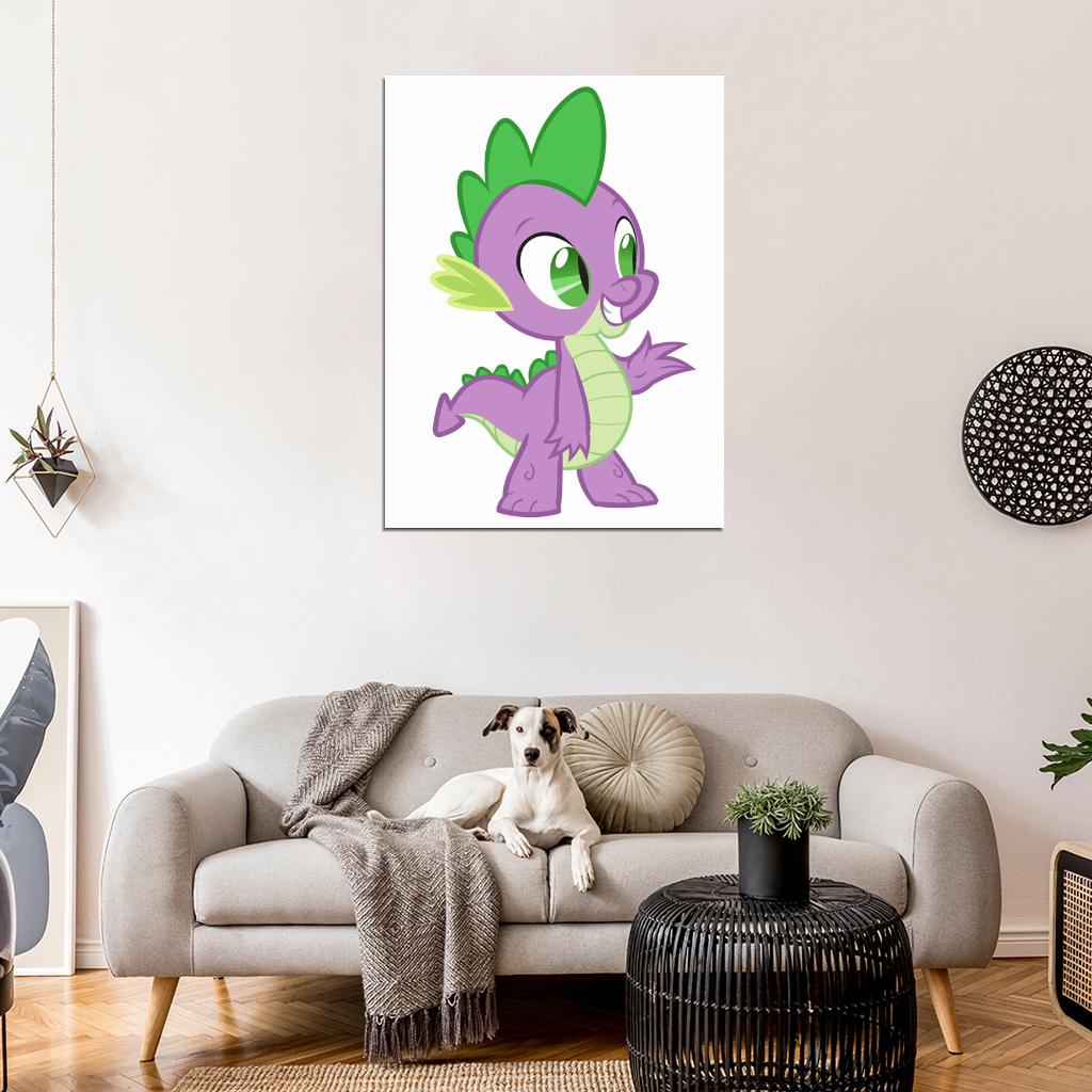 Spike My Little Pony Friendship Is Magic Cute Beautiful Cartoon Art Wall Art Print Poster