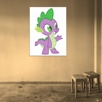 Spike My Little Pony Friendship Is Magic Cute Beautiful Cartoon Art Wall Art Print Poster