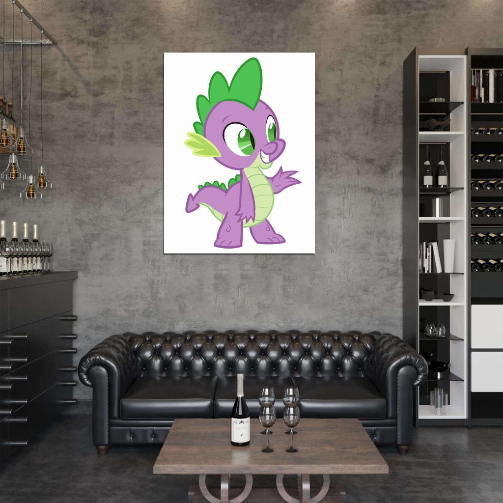 Spike My Little Pony Friendship Is Magic Cute Beautiful Cartoon Art Wall Art Print Poster
