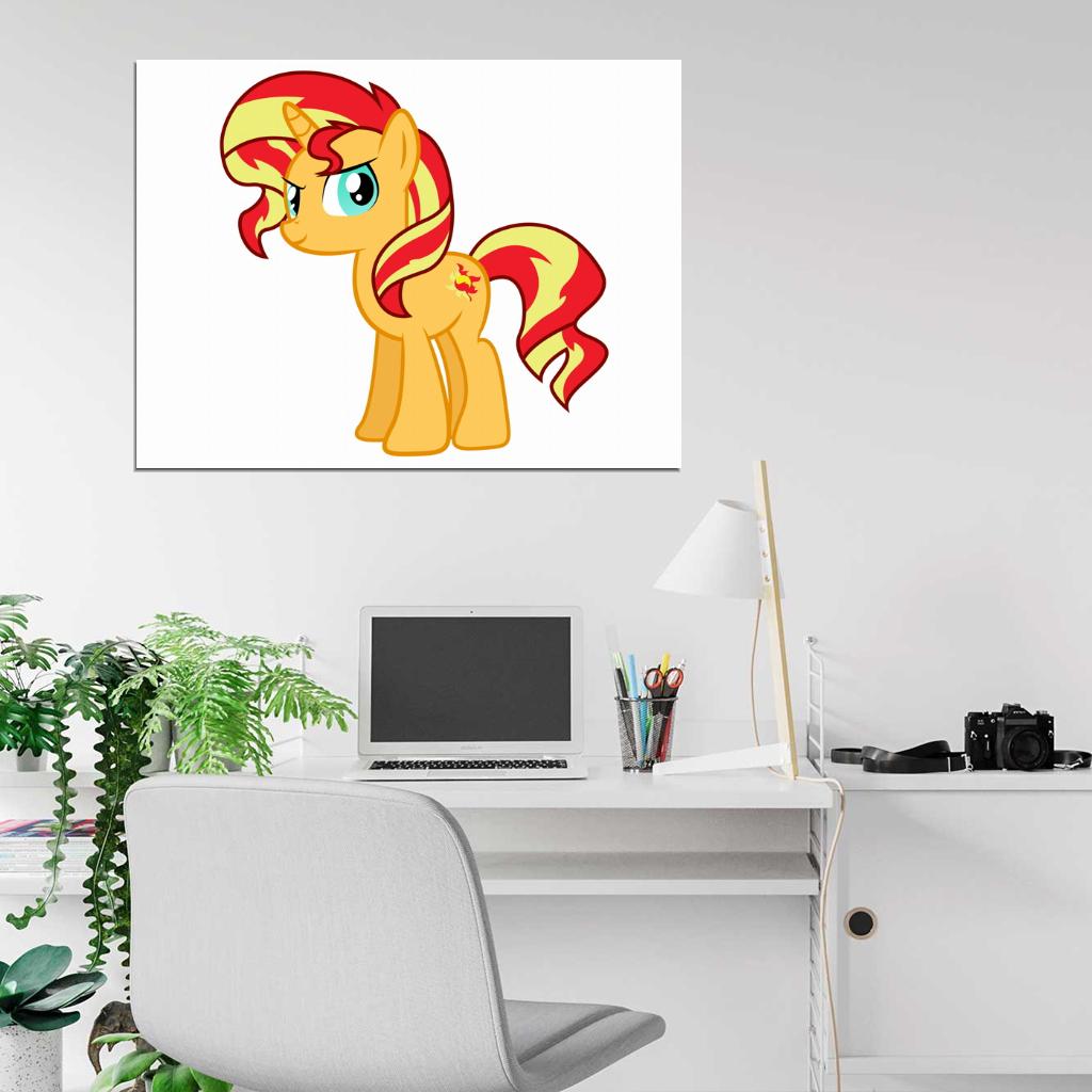 Sunset Shimmer My Little Pony Friendship Is Magic Cute Beautiful Cartoon Art Wall Art Print Poster