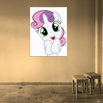 Sweetie Belle My Little Pony Friendship Is Magic Cute Beautiful Cartoon Art Wall Art Print Poster