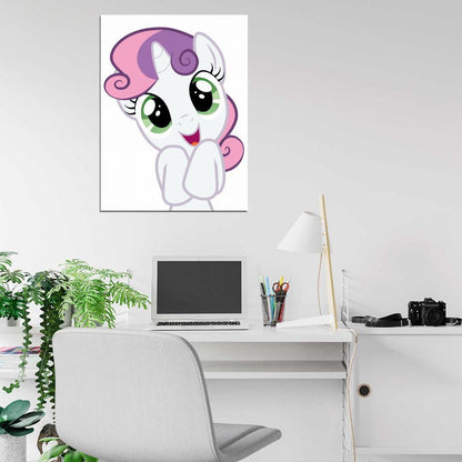 Sweetie Belle My Little Pony Friendship Is Magic Cute Beautiful Cartoon Art Wall Art Print Poster