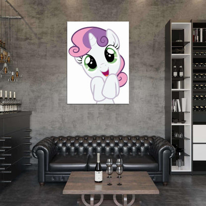 Sweetie Belle My Little Pony Friendship Is Magic Cute Beautiful Cartoon Art Wall Art Print Poster