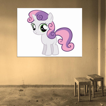 Sweetie Belle My Little Pony Friendship Is Magic Cute Beautiful Cartoon Art Wall Art Print Poster