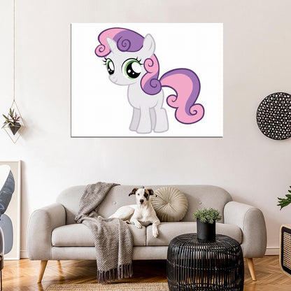 Sweetie Belle My Little Pony Friendship Is Magic Cute Beautiful Cartoon Art Wall Art Print Poster