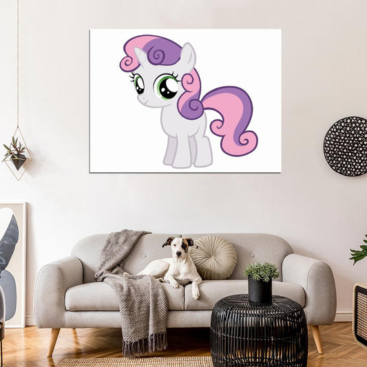 Sweetie Belle My Little Pony Friendship Is Magic Cute Beautiful Cartoon Art Wall Art Print Poster