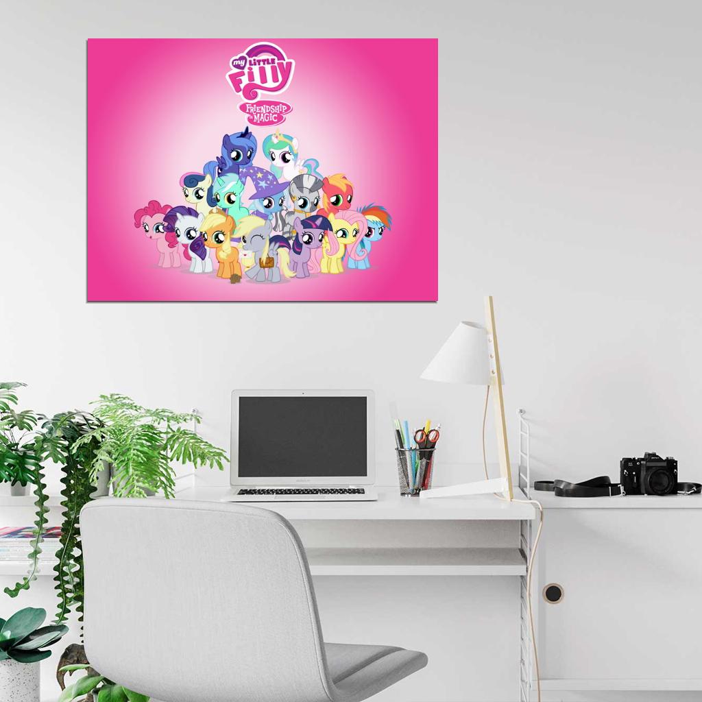 Characters My Little Pony Friendship Is Magic Cute Beautiful Cartoon Art Wall Art Print Poster