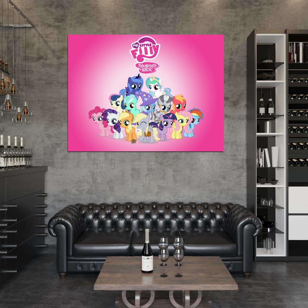 Characters My Little Pony Friendship Is Magic Cute Beautiful Cartoon Art Wall Art Print Poster