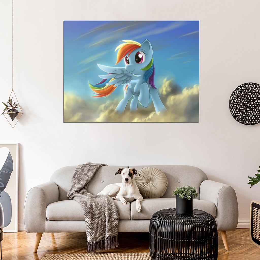 Rainbow Dash My Little Pony Friendship Is Magic Cute Beautiful Cartoon Art Wall Art Print Poster