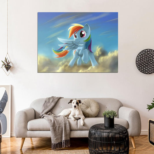 Rainbow Dash My Little Pony Friendship Is Magic Cute Beautiful Cartoon Art Wall Art Print Poster