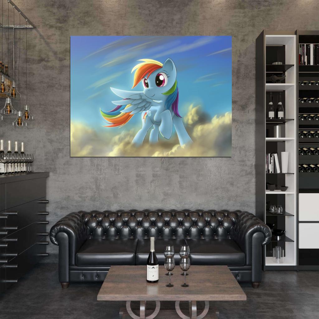 Rainbow Dash My Little Pony Friendship Is Magic Cute Beautiful Cartoon Art Wall Art Print Poster