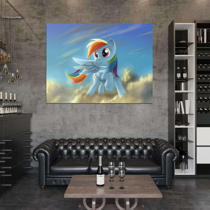 Rainbow Dash My Little Pony Friendship Is Magic Cute Beautiful Cartoon Art Wall Art Print Poster