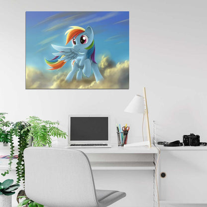 Rainbow Dash My Little Pony Friendship Is Magic Cute Beautiful Cartoon Art Wall Art Print Poster
