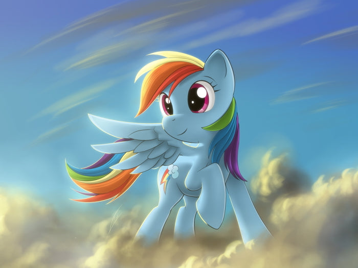 Rainbow Dash My Little Pony Friendship Is Magic Cute Beautiful Cartoon Art Wall Art Print Poster