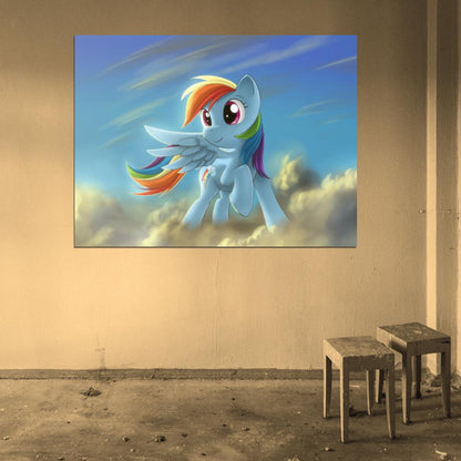 Rainbow Dash My Little Pony Friendship Is Magic Cute Beautiful Cartoon Art Wall Art Print Poster