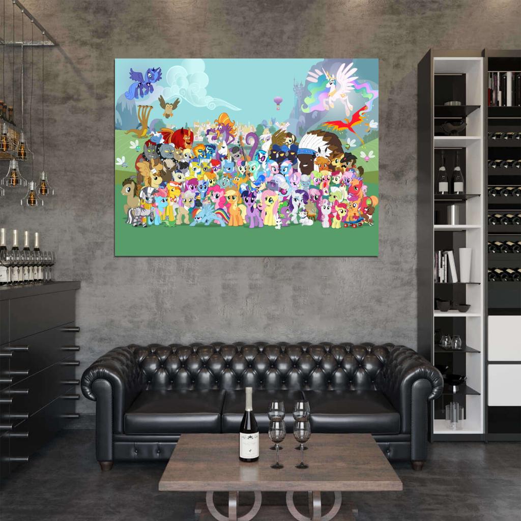 Characters My Little Pony Friendship Is Magic Cute Beautiful Cartoon Art Wall Art Print Poster