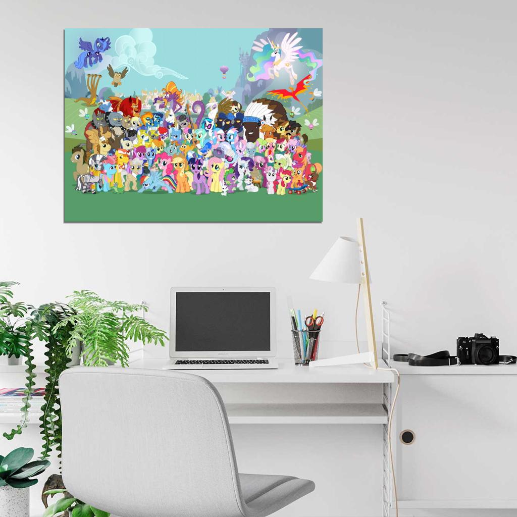 Characters My Little Pony Friendship Is Magic Cute Beautiful Cartoon Art Wall Art Print Poster