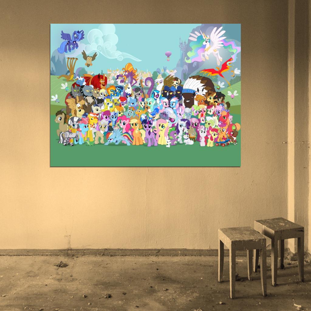 Characters My Little Pony Friendship Is Magic Cute Beautiful Cartoon Art Wall Art Print Poster