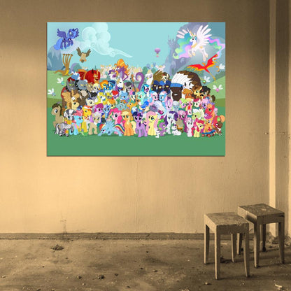 Characters My Little Pony Friendship Is Magic Cute Beautiful Cartoon Art Wall Art Print Poster